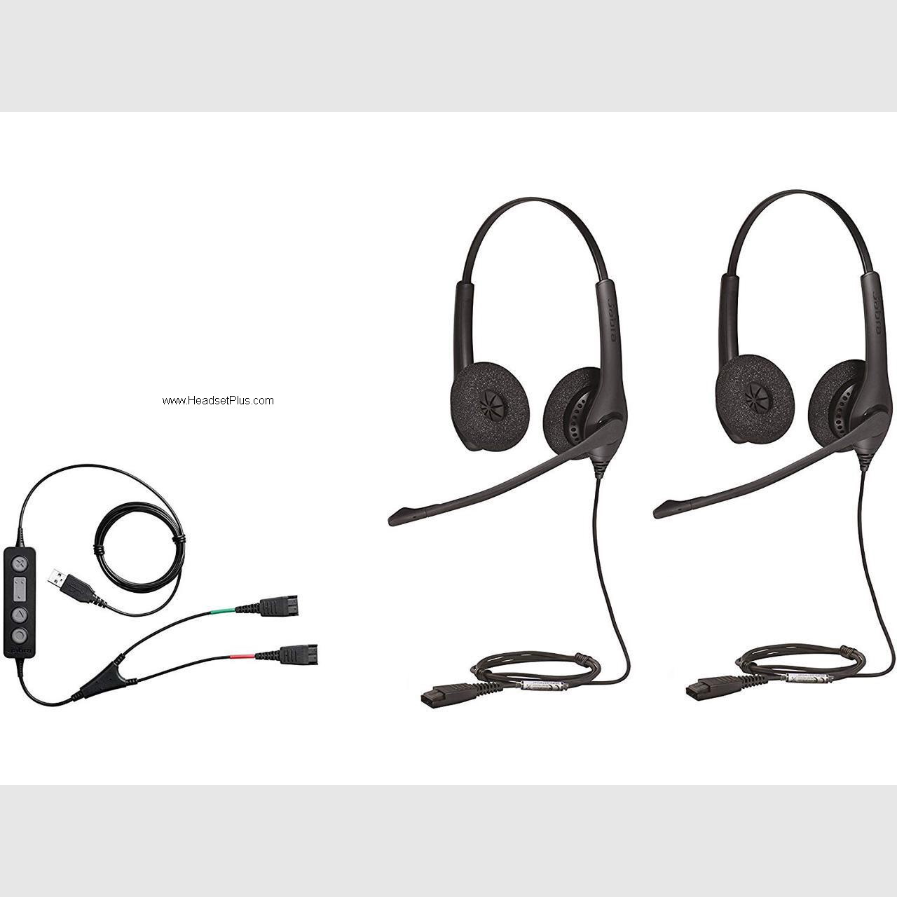 jabra usb computer training bundle 2x jabra biz 1500 duo headset view