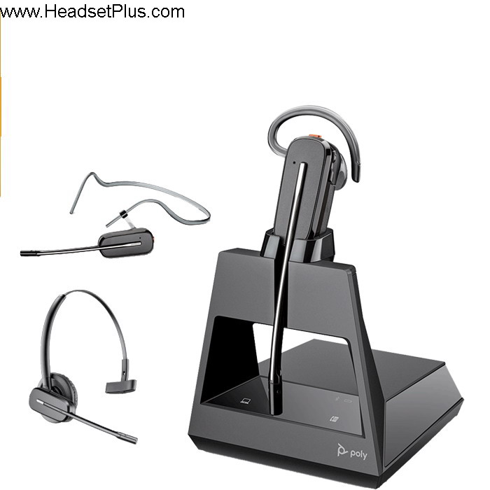 poly voyager 4245 office converteerbare bluetooth-headsetweergave