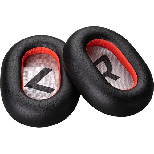 poly voyager 8200 leather ear cushions, black view