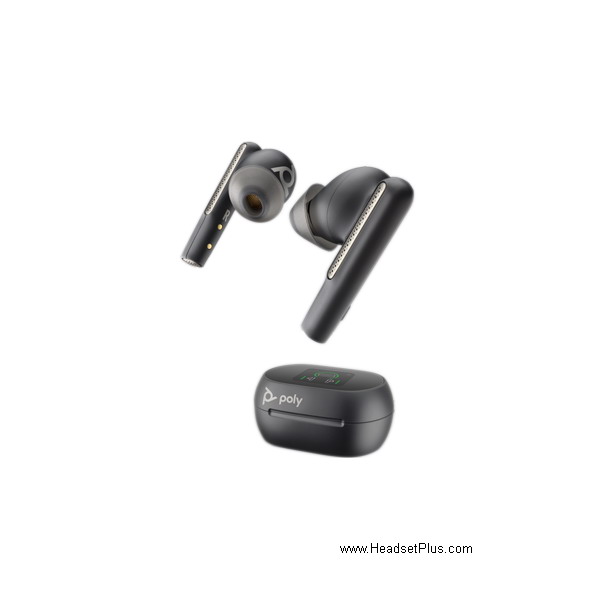 poly voyager free 60+ uc earbuds bluetooth headset, usb-a view
