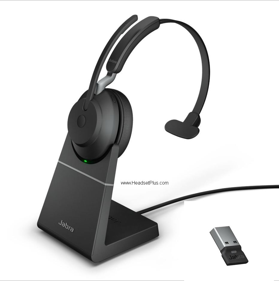 Jabra Evolve2 65 UC Mono Bluetooth USB-A-headset inclusief standaard