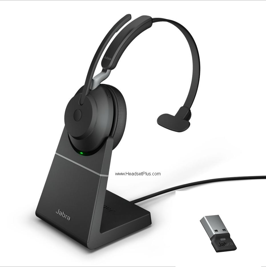 Jabra Evolve2 65 UC Mono Bluetooth USB-A Headset include Stand