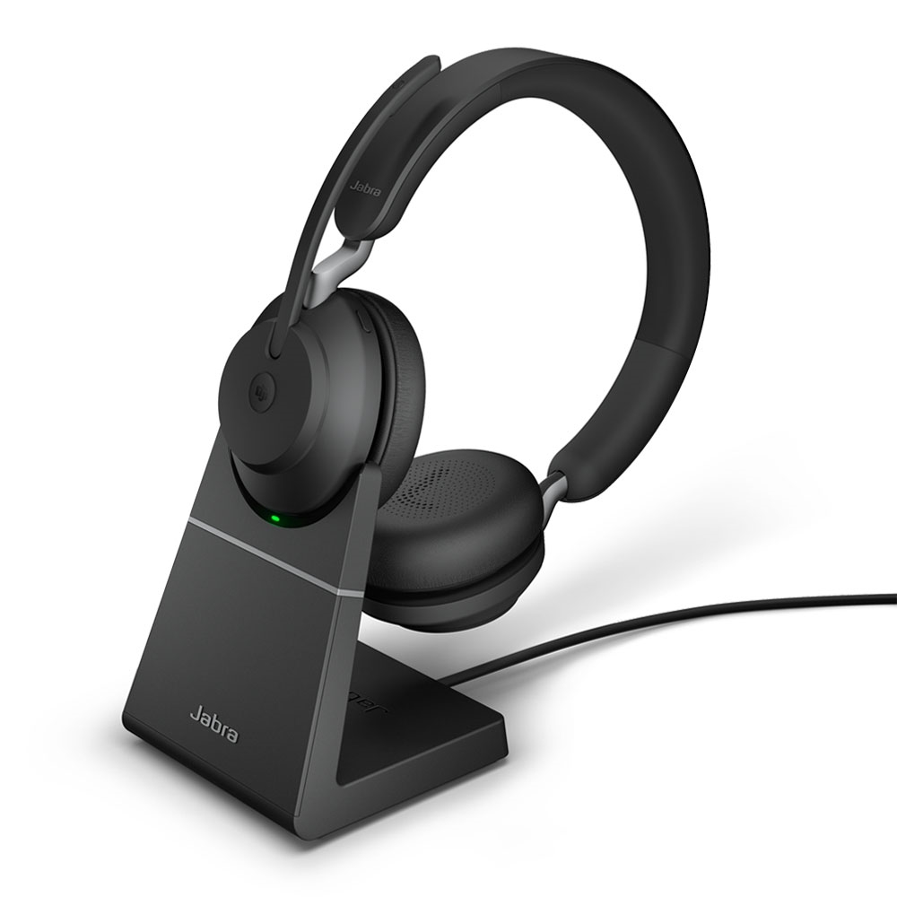 Jabra Evolve2 65 UC Stereo Bluetooth USB-A Headset w/Stand