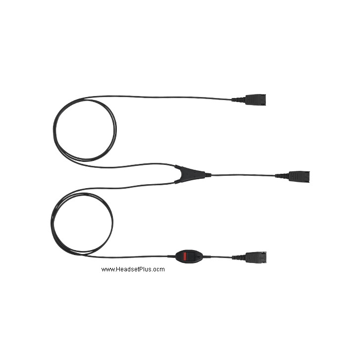 jabra y-training supervisor cable with mute button view