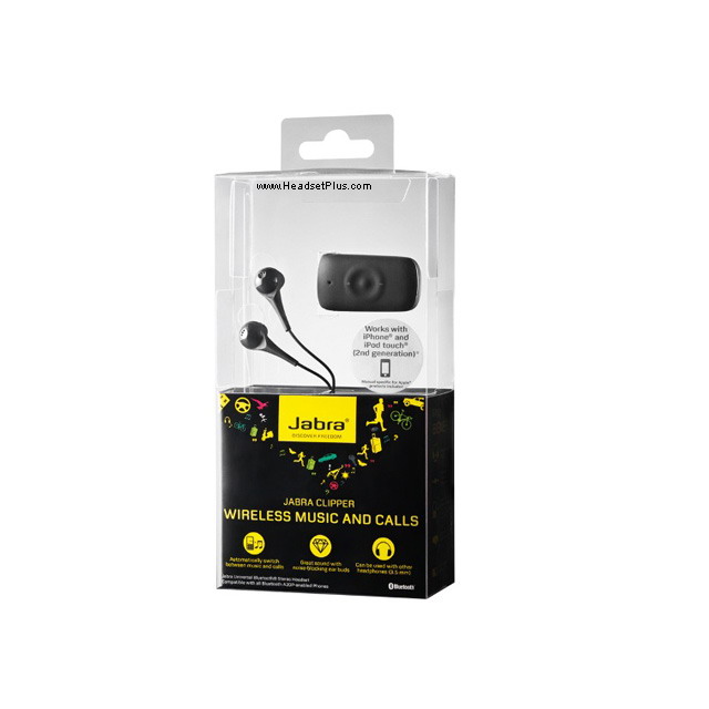 gerningsmanden mixer sød JABRA Clipper Bluetooth Wireless Stereo Headset 100-96800000-02