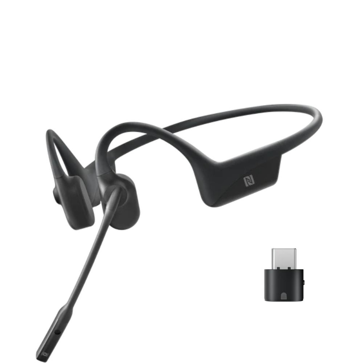 shokz opencomm uc bone conduction bluetooth headset usb-c view