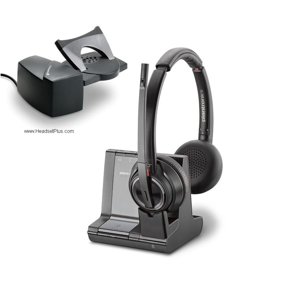 plantronics savi 8220 + hl10 wireless headset lifter bundle view