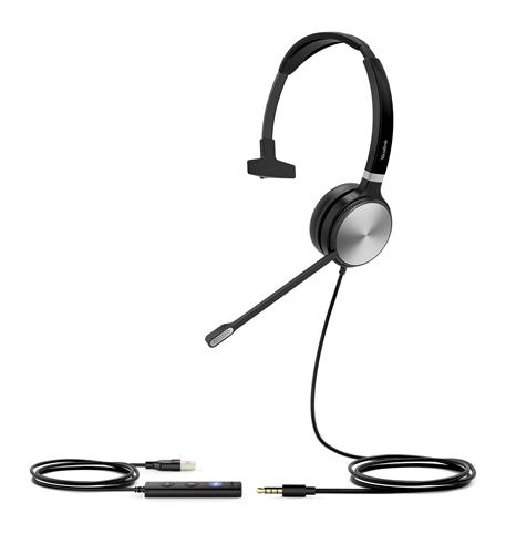 yealink uh36-mono uc usb-a w/3.5mm computer  headset view