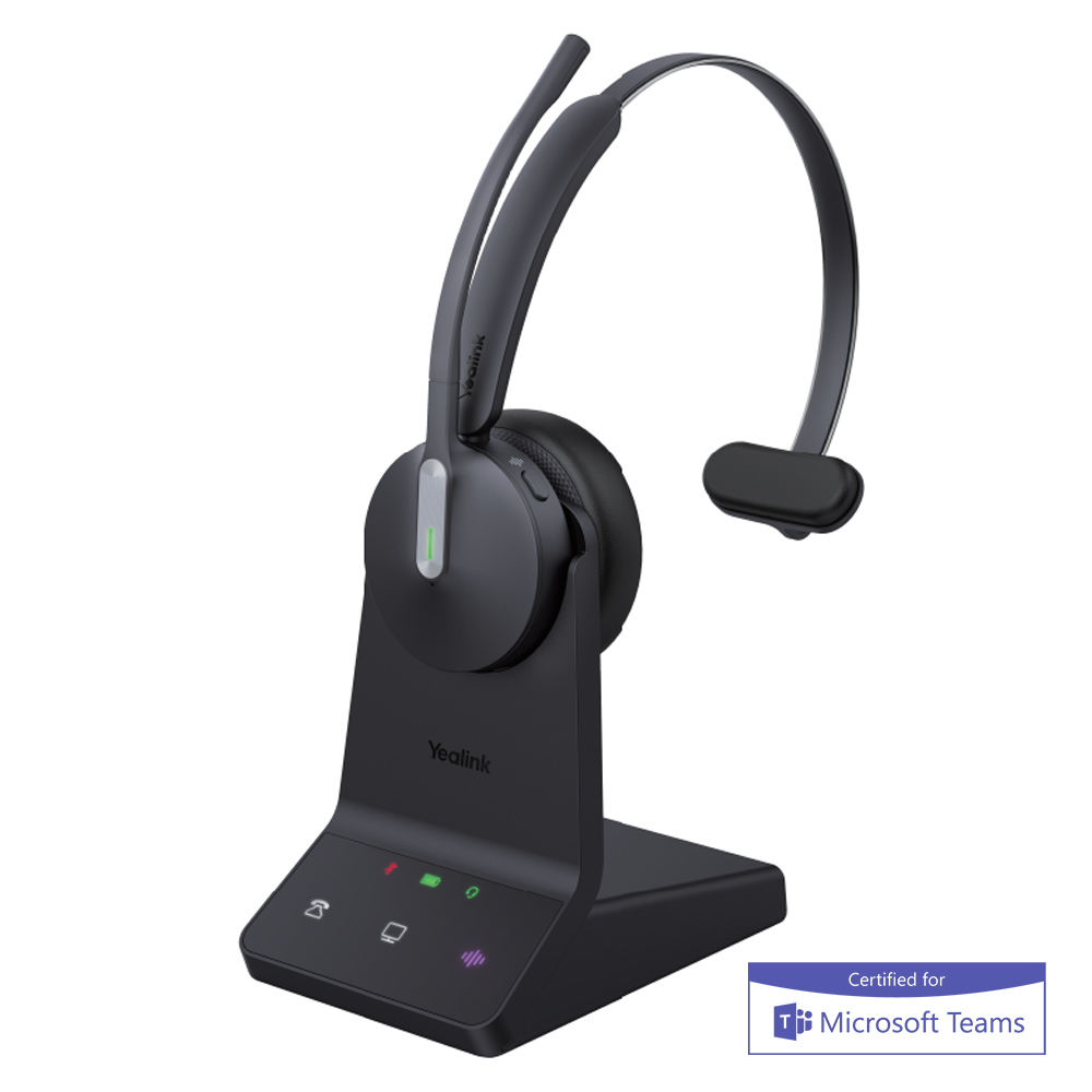yealink wh64 mono teams – dect & bluetooth hybrid wireless heads view