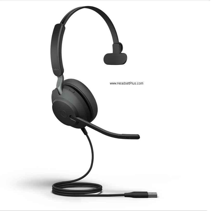 jabra evolve2 40 ms mono usb-a wire headset, microsoft teams icon view