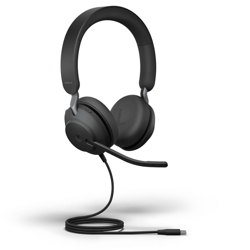 jabra evolve2 40 uc stereo usb-c corded headset view