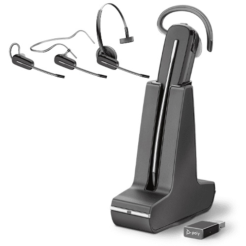 plantronics savi 8240-m microsoft usb-a wireless headset, teams view