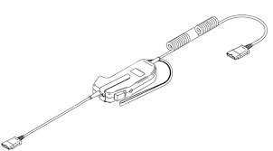 plantronics ssp1051-02 4-wire ptt qd to qd adapter, 10ft coiled view