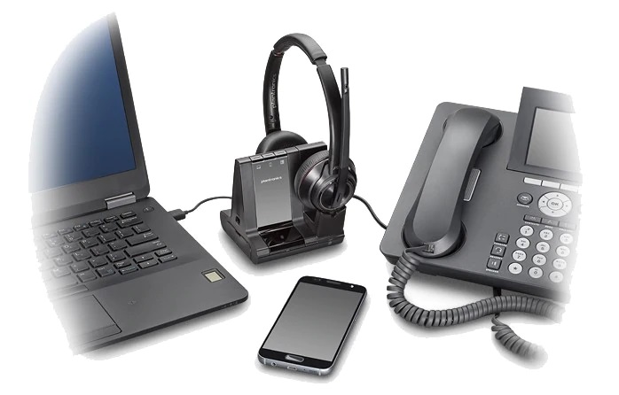 新しいスタイル Pyonkichi Shouten特別価格Plantronics Savi 8220 ワイヤレスDECT ヘッドセットシステム  207325-01 クリーニングセット付き好評販売中