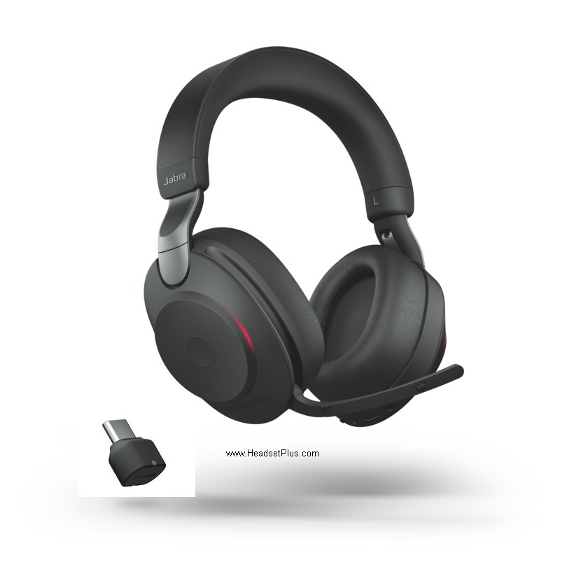 jabra evolve2 85 uc stereo usb-c bluetooth headset, black icon view