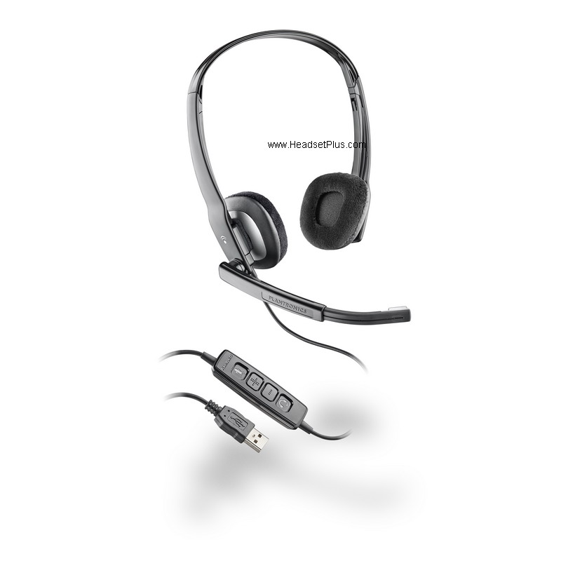 plantronics c220 usb stereo headset uc std version *discontinued view
