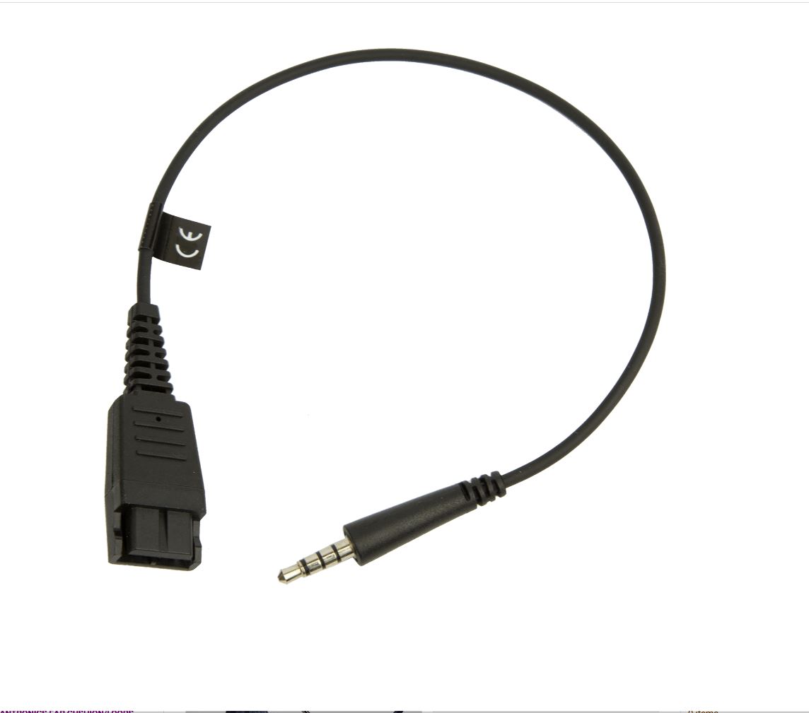 jabra 3.5mm headset qd adapter cable 8800-00-99 view