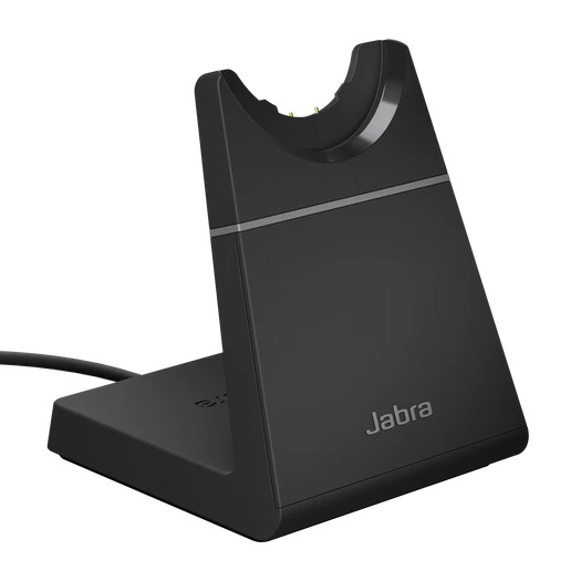 jabra evolve2 65 charging stand view