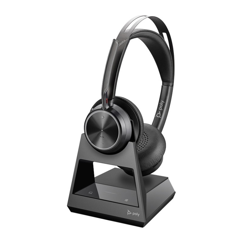 poly voyager focus 2 office usb-a bluetooth headset, ms teams view