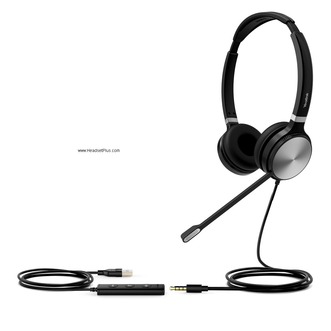 yealink uh36-dual uc stereo usb-a w/3.5mm headset view