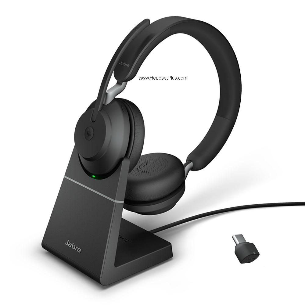 jabra evolve2 65 ms stereo bluetooth usb-c headset w/stand icon view