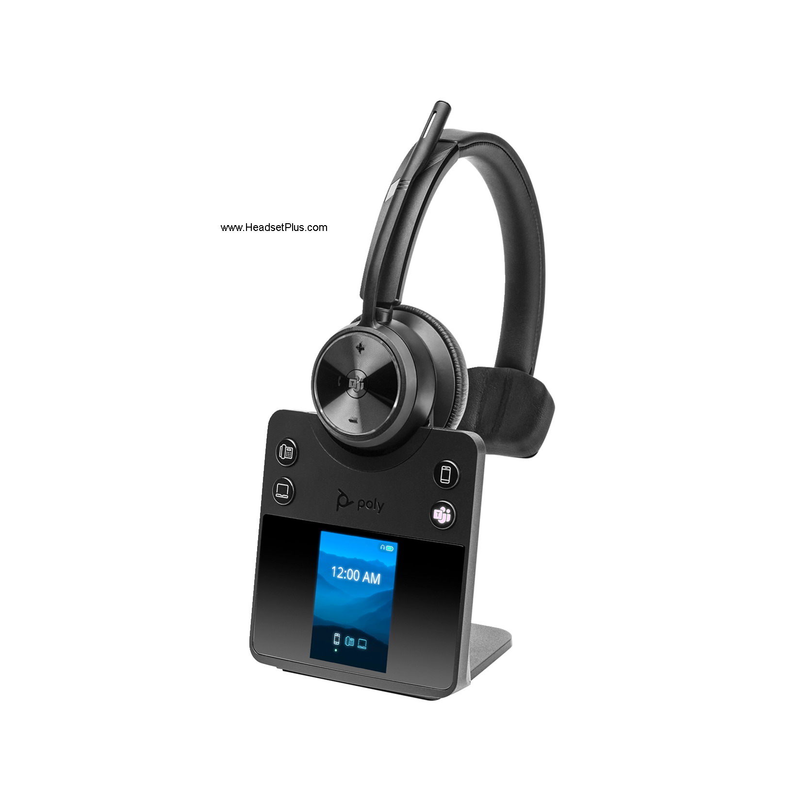 poly savi 7410-m office mono wireless headset ms teams certified icon view