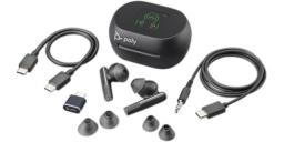 Poly Voyager Free 60+ MS Earbuds Bluetooth Headset USB-A, Teams